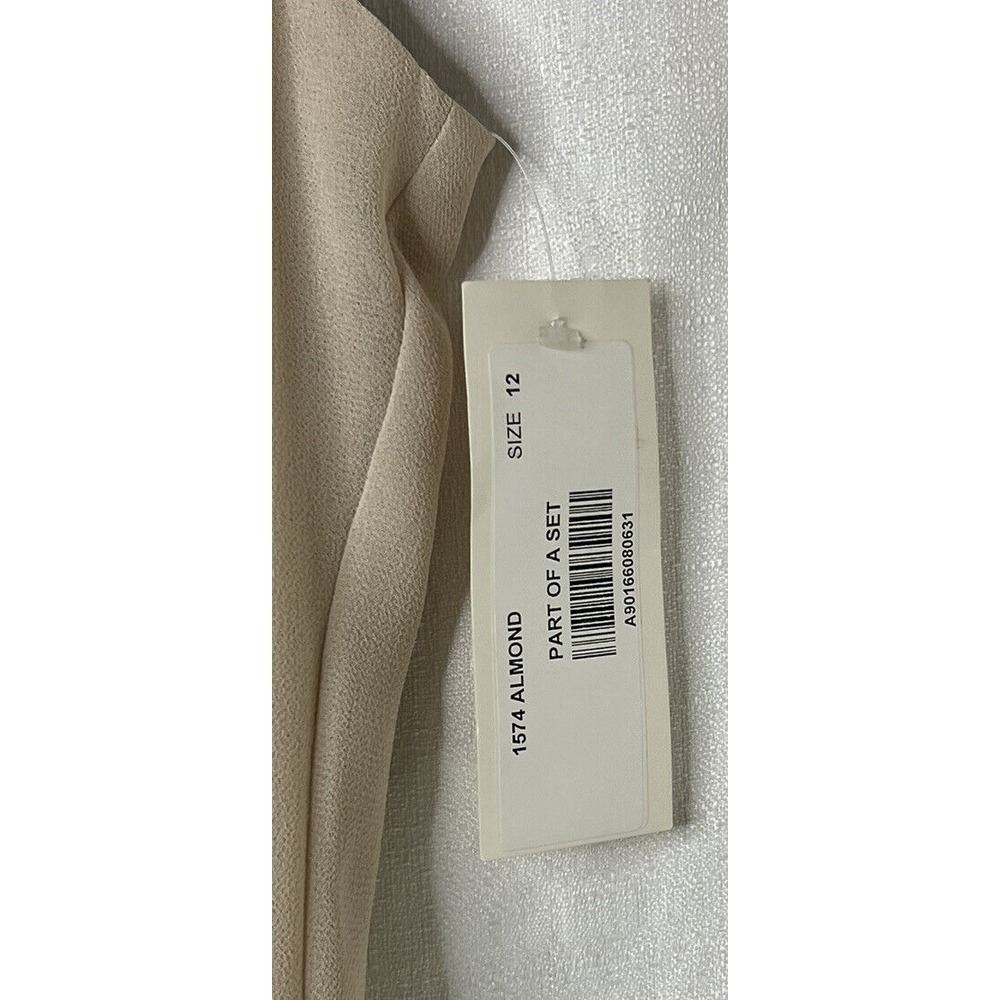 VTG Patra Women's Dress Formal Size 12 Shimmer Sleeveless Cream / Tan NWT - Picture 6 of 8
